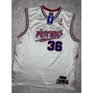 Detroit Pistons‎ Jersey Mens XL White Rasheed Wallace #36 Vtg Y2K 1978 Throwback